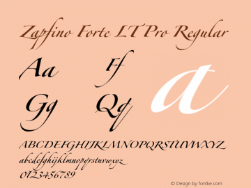 ZapfinoForteLTPro Version 1.001 2004 Font Sample