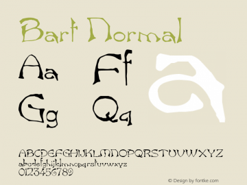 Bart Normal Altsys Fontographer 4.1 12/20/94 Font Sample