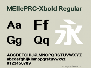 MEllePRC-Xbold Version 1.10图片样张