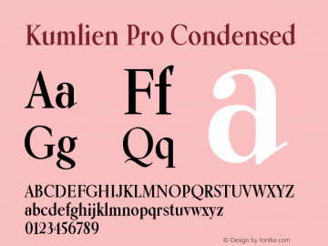Kumlien Pro Condensed 1.000图片样张