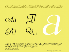 Orpheus Italic Alts II W05 Rg Version 1.00 Font Sample