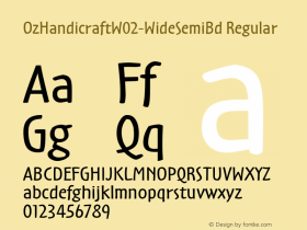 Oz Handicraft W02 Wide SemiBold Version 1.00 Font Sample