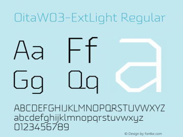 Oita W03 Ext Light Version 1.00 Font Sample