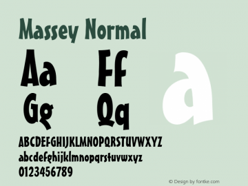 Massey Normal 1.0 Wed Jul 28 13:23:09 1993 Font Sample