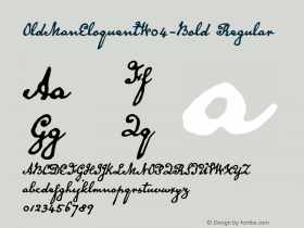 Old Man Eloquent W04 Bold Version 1.00 Font Sample