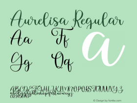 Aurelisa Version 1.00;January 26, 2021;FontCreator 12.0.0.2565 64-bit Font Sample