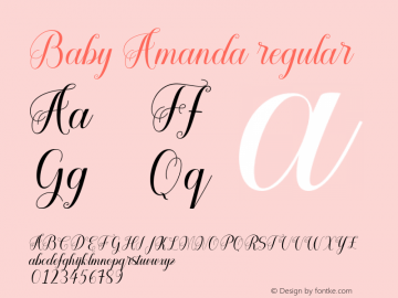 BabyAmanda Version 1.000 Font Sample