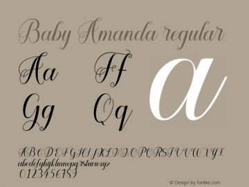 BabyAmanda Version 1.000 Font Sample