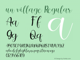 un village Version 1.00;February 2, 2021;FontCreator 12.0.0.2545 64-bit Font Sample