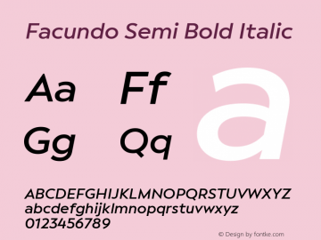 Facundo Semi Bold Italic 1.001图片样张