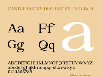 CASTLE ROCKS DUO Bold Version 001.000图片样张