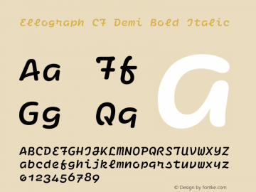Ellograph CF Demi Bold Italic 1.200图片样张