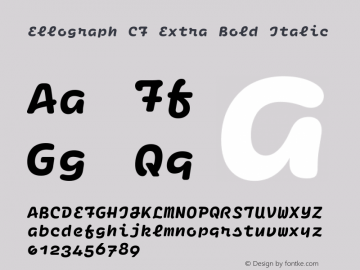 Ellograph CF Extra Bold Italic 1.200图片样张