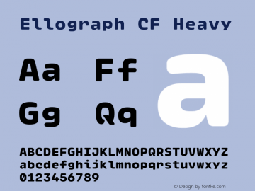 Ellograph CF Heavy 1.200 Font Sample
