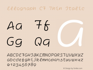 Ellograph CF Thin Italic 1.200图片样张