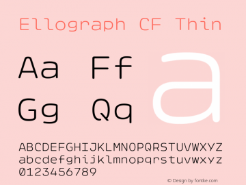 Ellograph CF Thin 1.200 Font Sample