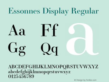 Essonnes Display 1.000 2015 initial release Font Sample