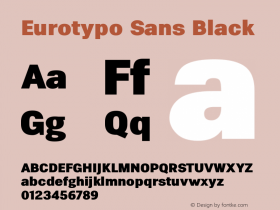 Eurotypo Sans Black 1.000 Font Sample