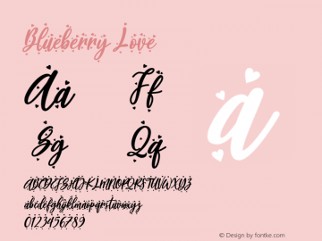 Blueberry Love Version 1.005;Fontself Maker 3.5.4 Font Sample