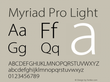 MyriadPro-Light Version 2.115;PS 2.000;hotconv 1.0.81;makeotf.lib2.5.63406图片样张