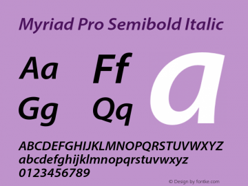 MyriadPro-SemiboldIt Version 2.115;PS 2.000;hotconv 1.0.81;makeotf.lib2.5.63406图片样张