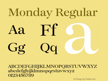 monday花样字体图片