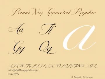Penna W04 Connected Version 1.00 Font Sample