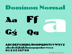 Dominon Normal Altsys Fontographer 4.1 11/2/95图片样张