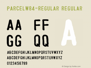 Parcel W84 Regular Version 1.00 Font Sample