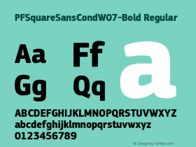 PF Square Sans Cond W07 Bold Version 1.10图片样张