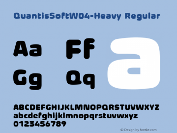 Quantis Soft W04 Heavy Version 1.00 Font Sample