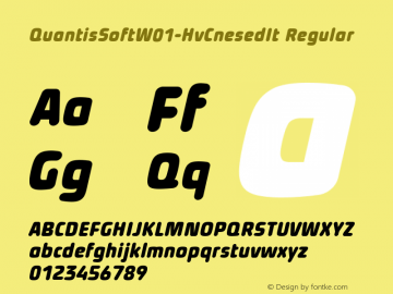 Quantis Soft W01 Hv Cnesed It Version 1.00 Font Sample