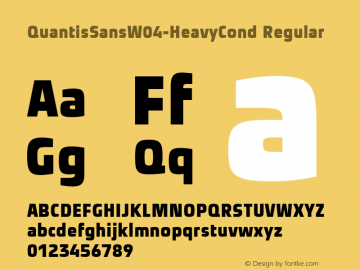 Quantis Sans W04 Heavy Cond Version 1.00图片样张
