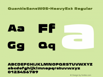 Quantis Sans W05 Heavy Extended Version 1.00图片样张