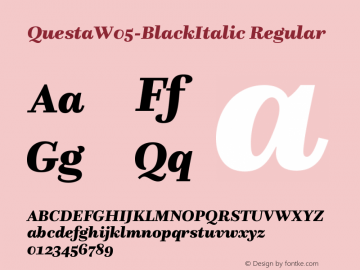 Questa W05 Black Italic Version 1.057图片样张