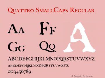 Quattro SmallCaps W05 Regular Version 4.10 Font Sample