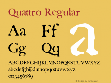 Quattro W05 Regular Version 4.10 Font Sample