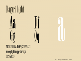 Magari Light Version 1.000 Font Sample