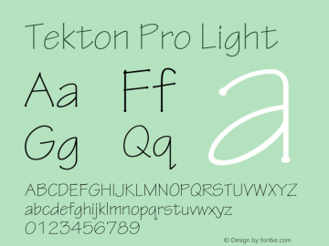 TektonPro-Light Version 2.073;PS 2.000;hotconv 1.0.70;makeotf.lib2.5.5900图片样张