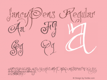 fancyPens Macromedia Fontographer 4.1 22-2-2007 Font Sample