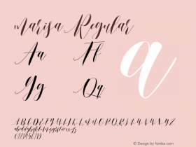 marisa-Regular Version 1.000 Font Sample