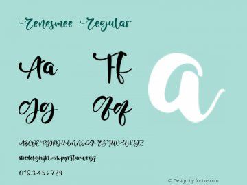 Renesmee Version 1.00;January 9, 2021;FontCreator 12.0.0.2563 64-bit Font Sample