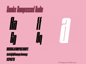 Exorts Compressed Italic 1.000图片样张