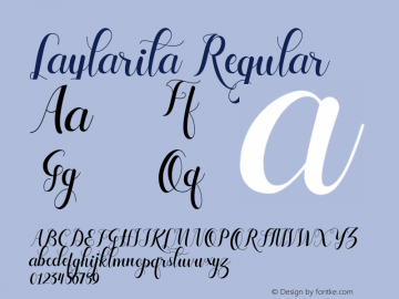 Laylarita Version 1.00;February 8, 2021;FontCreator 13.0.0.2683 64-bit Font Sample