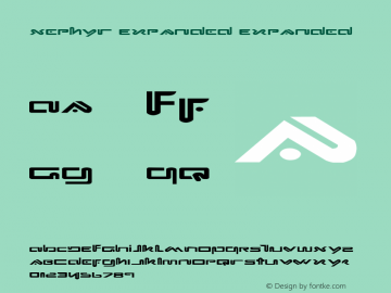 Xephyr Expanded Expanded 1 Font Sample