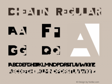Cheatin Regular Version 1.00 Font Sample
