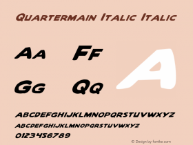 Quartermain Italic Italic 1图片样张