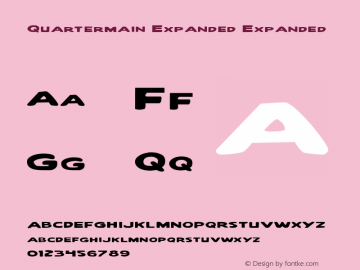 Quartermain Expanded Expanded 1 Font Sample