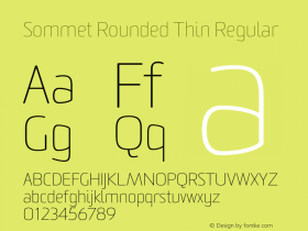 Sommet Rounded W03 Thin Version 1.00 Font Sample