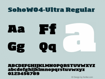 Soho W04 Ultra Version 1.00 Font Sample